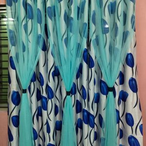 সাটিন সিল্ক কাপড়ের পর্দা (নেট সহ )