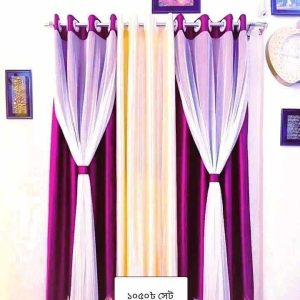 সাটিন সিল্ক কাপড়ের পর্দা (নেট সহ )